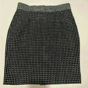 Antonio Melani Black and White Skirt with Zipper Size 6